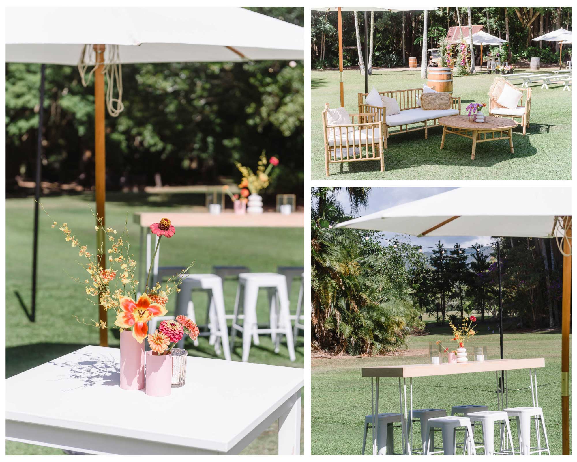 Erin & Bree's Acre Wedding Boomerang Farm outdoor furniture